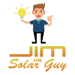 Jim the Solar Guy Logo best Solar Company in Las Vegas offering Tesla, SunPower, REC Solar, Q Cells